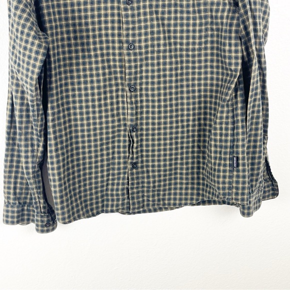 PATAGONIA 100% Organic Cotton Green Plaid Long Sleeves Button Shirt Size Medium - Picture 6 of 9